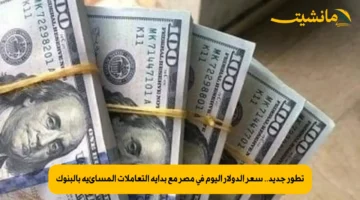 تطور جديد.. سعر الدولار اليوم في مصر مع بداية التعاملات المسائية بالبنوك